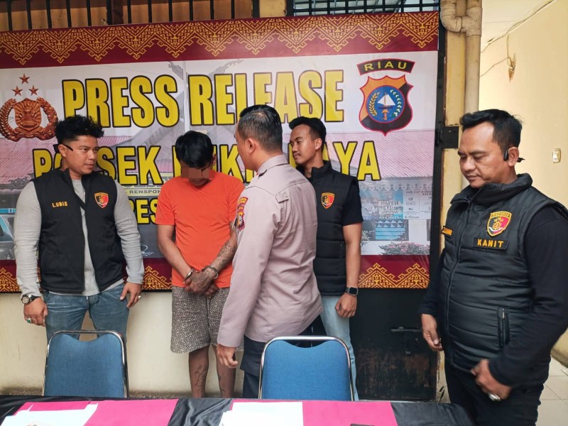 Nekat Curi Motor di Siang Bolong, Pelaku Di Gelandang ke Polsek Bukit Raya