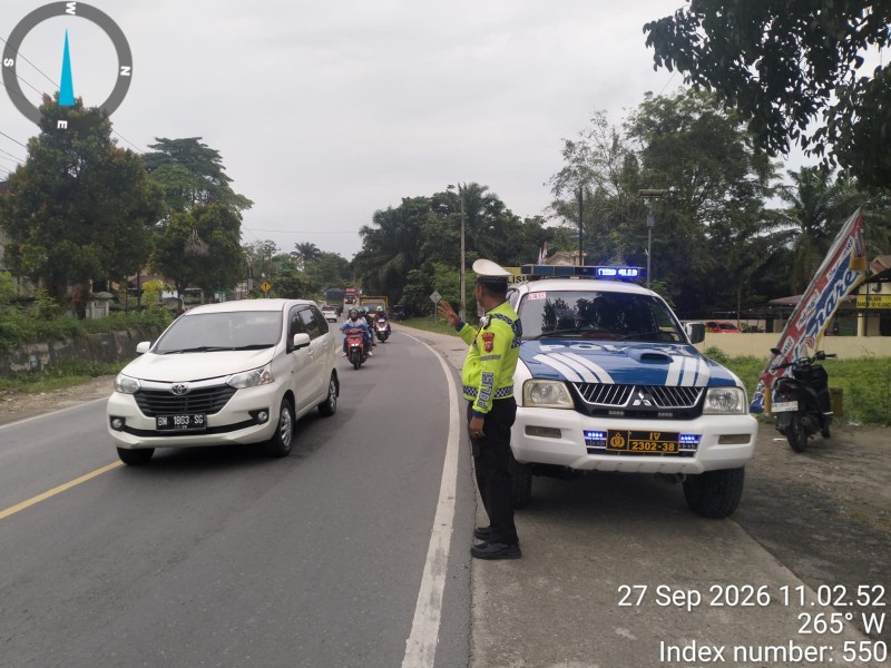 Cegah Laka Lantas, Unit Lantas Polsek Bandar Sei Kijang Gelar Patroli dan Gatur Lalin di Lintas Timur