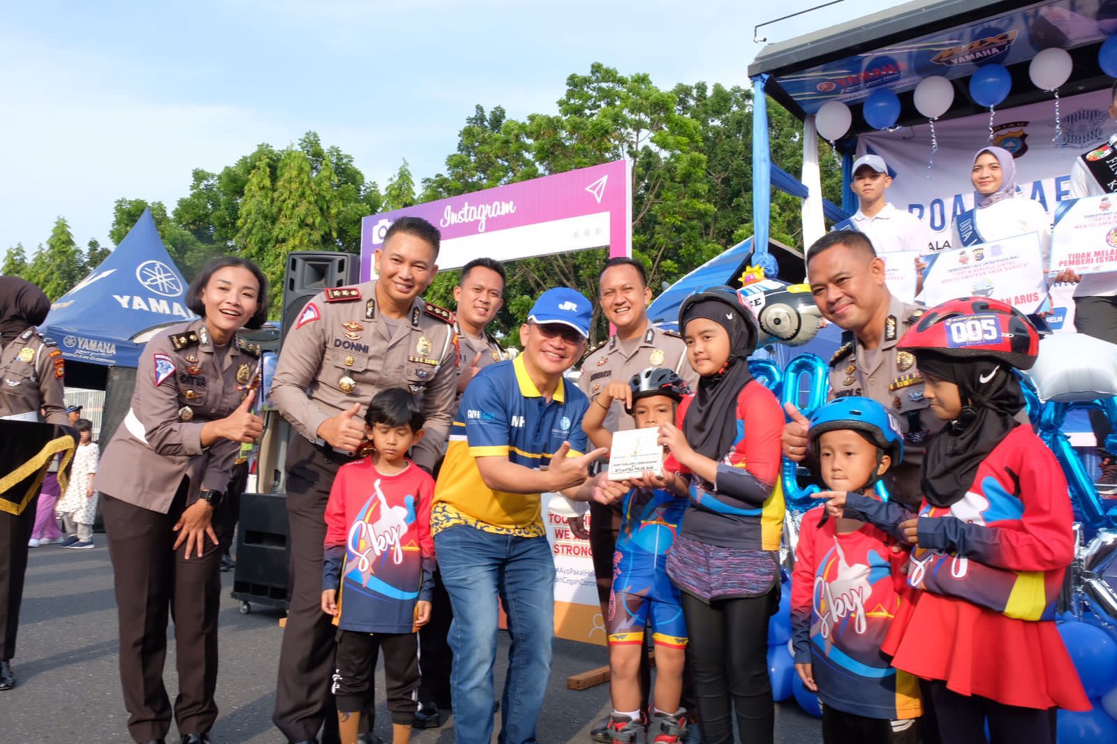 Antusias Warga Pekanbaru Ikuti Road Safety Campaign 2022 Ditlantas Polda Riau di Car Free Day