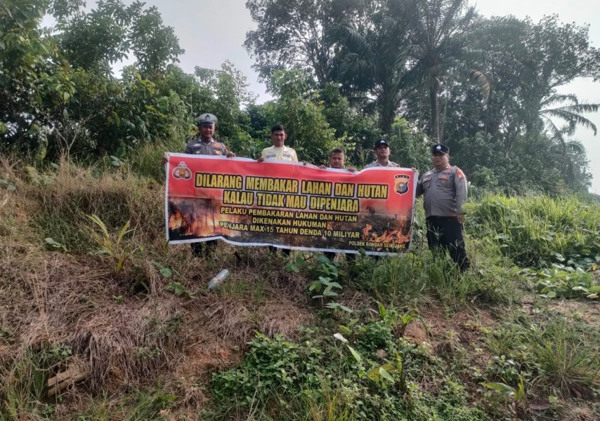 Waspada Karhutla! Kapolsek Bandar Sei Kijang Imbau Masyarakat Tidak Membuka Lahan Dengan Cara Membakar