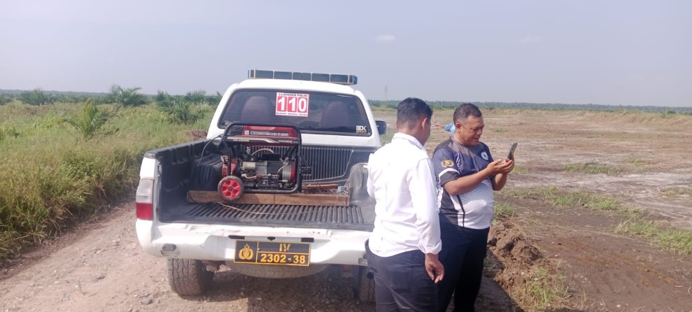 POLSEK BANDAR SEI KIJANG CEK LAHAN PT. CDS UNTUK TANAM JAGUNG PIPIL DUKUNG KETAHAN PANGAN