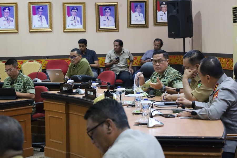 Kodam XIX/Tuanku Tambusai Bersama Pemprov Riau Perkuat Sinergi Hadapi Puncak Karhutla