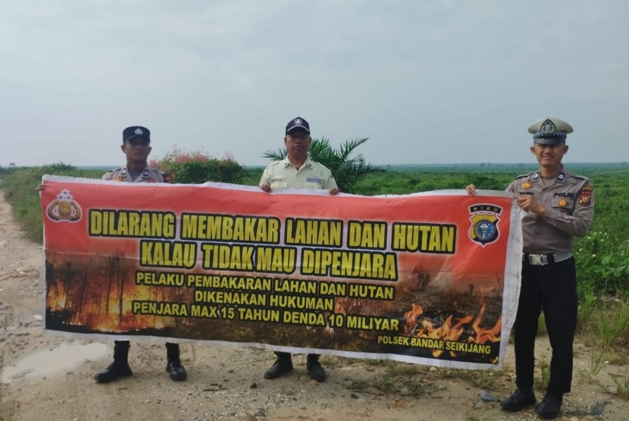 Waspada Karhutla! Kapolsek Bandar Sei Kijang Kembali Imbau Masyarakat Tidak Membuka Ladang Dengan Cara Membakar