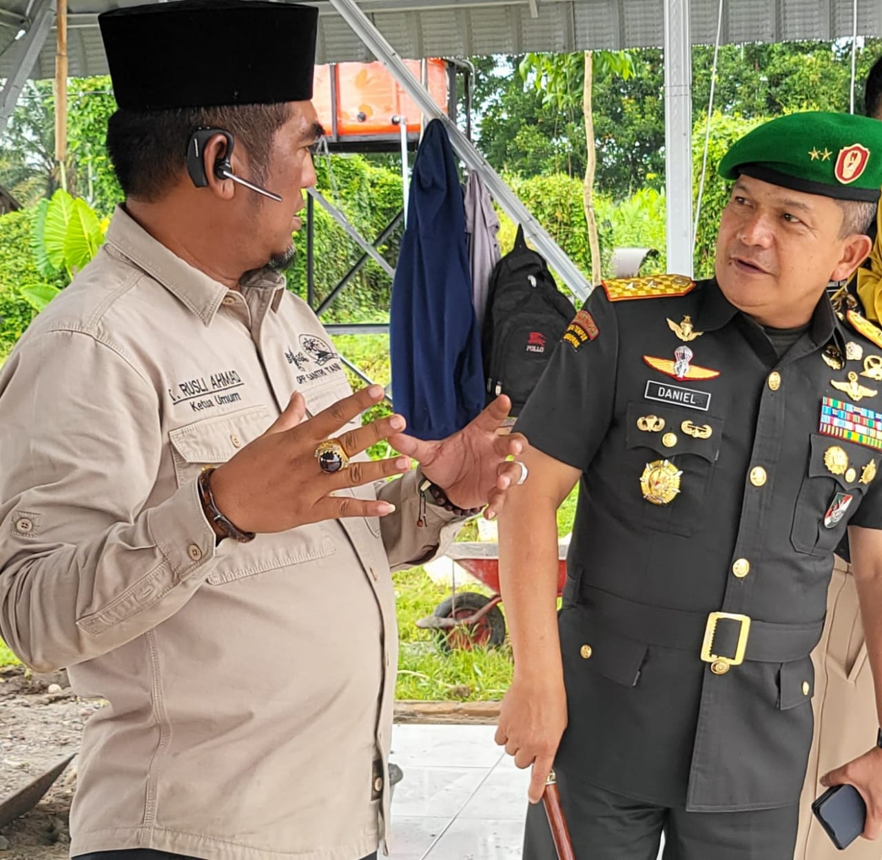Ketua Umum DPP Santri Tani NU H.T Rusli Ahmad Bersama Pangdam I/BB Tinjau Pembangunan Gedung Pendopo Sinergitas Santri Tani NU