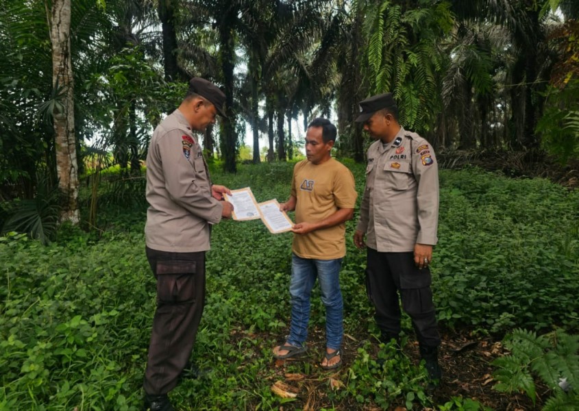 Polsek Bandar Sei Kijang Berikan Himbauan, Masyarakat Diminta Tidak Bakar Lahan