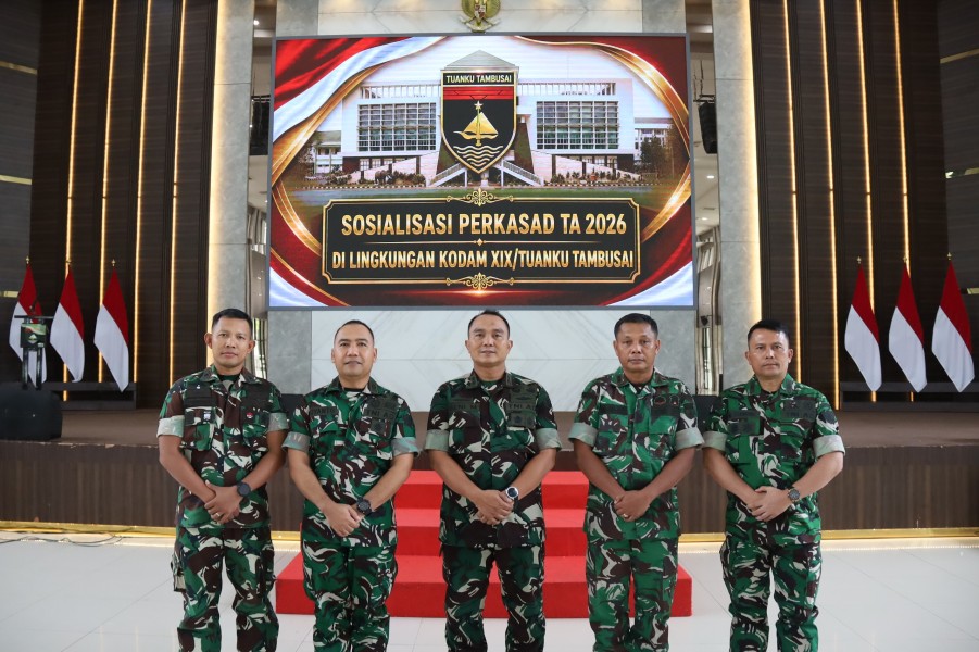 Kodam XIX Tuanku Tambusai Sosialisasikan Tiga Perkasad Tahun 2026 untuk Perkuat Pembinaan Personel