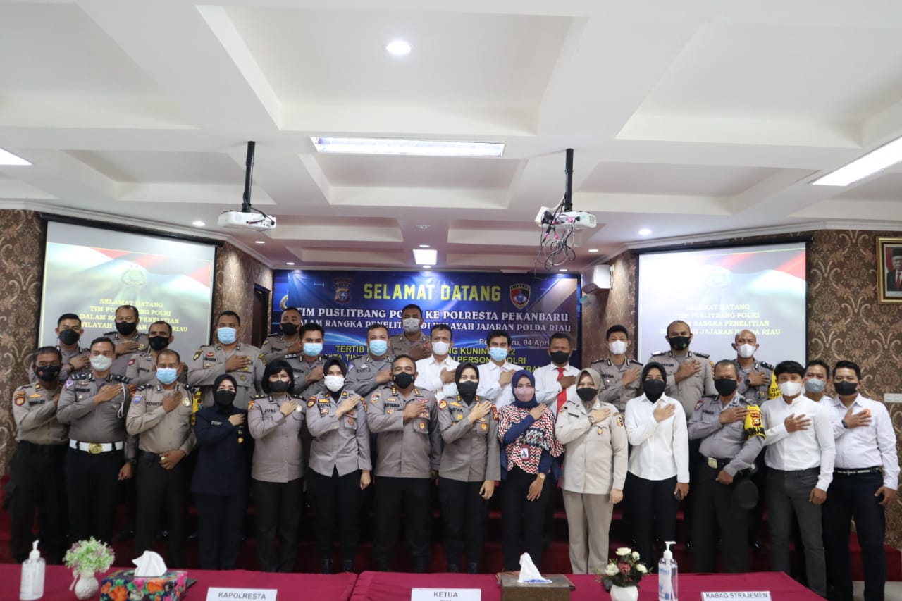 Puslitbang Polri Melaksanakan Penelitian Di Wilayah Hukum Polresta Pekanbaru