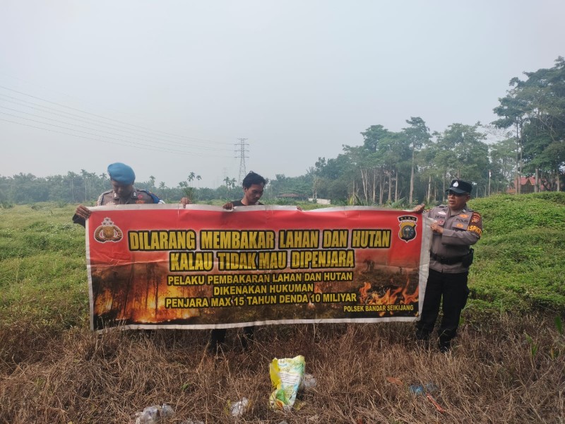 Waspada Karhutla! Kapolsek Bandar Sei Kijang Kembali Imbau Masyarakat Untuk Tidak Membakar Hutan