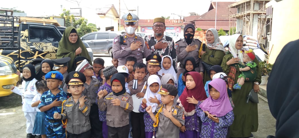 Mengetahui Tugas Pokok Polisi Sejak Dini, Polsek Bagan Sinembah Terima Kunjungan TK RA. Ramadhani