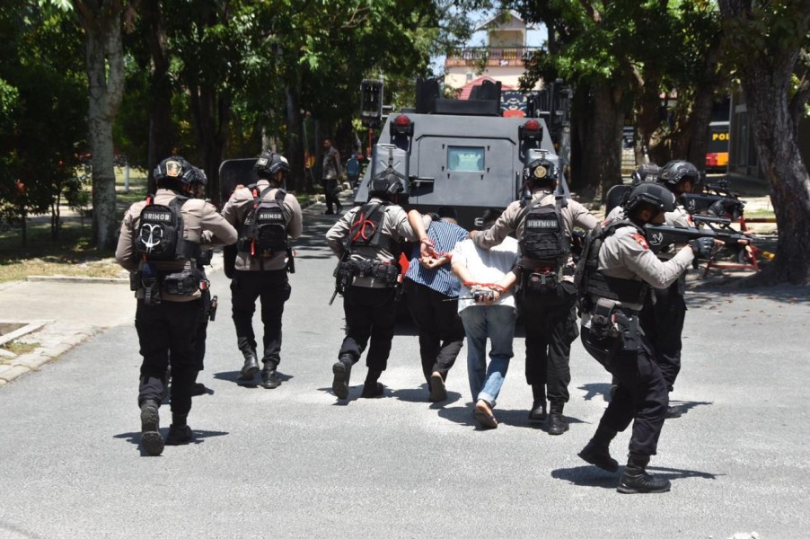Brimob Polda Riau Mantapkan Kesiapsiagaan Melalui Latihan Aman Nusa III