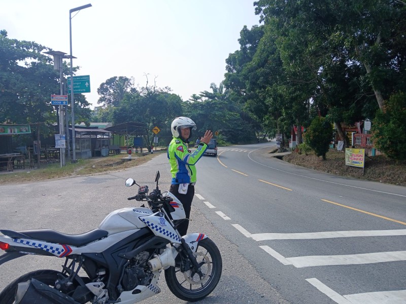 Polsek Bandar Sei Kijang Gelar Patroli Preventif Dijalan Lintas Timur KM 25