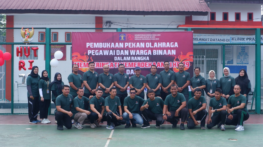 Rutan Pekanbaru Meriahkan Hari Pengayoman Ke 79 Dengan Pekan Olahraga Bersama WBP