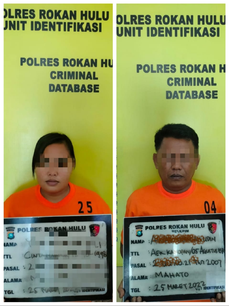 Luar Biasa..!  Layak Diapresiasi, Kasat Reskrim Rohul Sikat Pasutri Tersangka TPPO