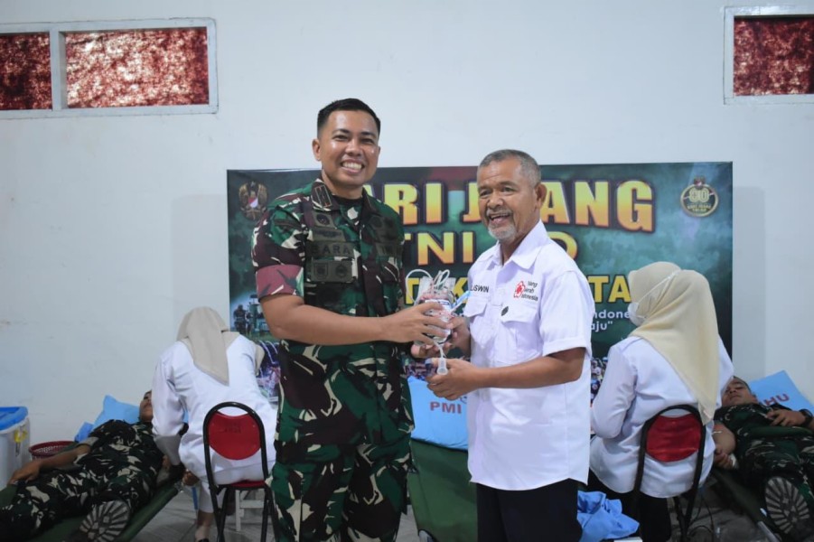 Kodim 0302/Inhu Gelar Donor Darah Dalam Rangka Hari Juang TNI AD ke 80