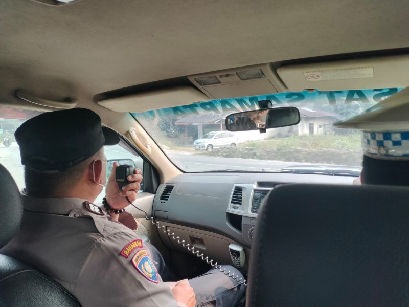 Polsek Bandar Sei Kijang Gencarkan Himbauan Larangan Karhutla Lewat Pengumuman Keliling