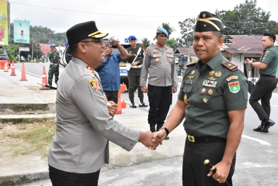 Kunjungan Kerja Danrem 031/Wira Bima ke Polres Kampar Disambut Langsung Kapolres Kampar