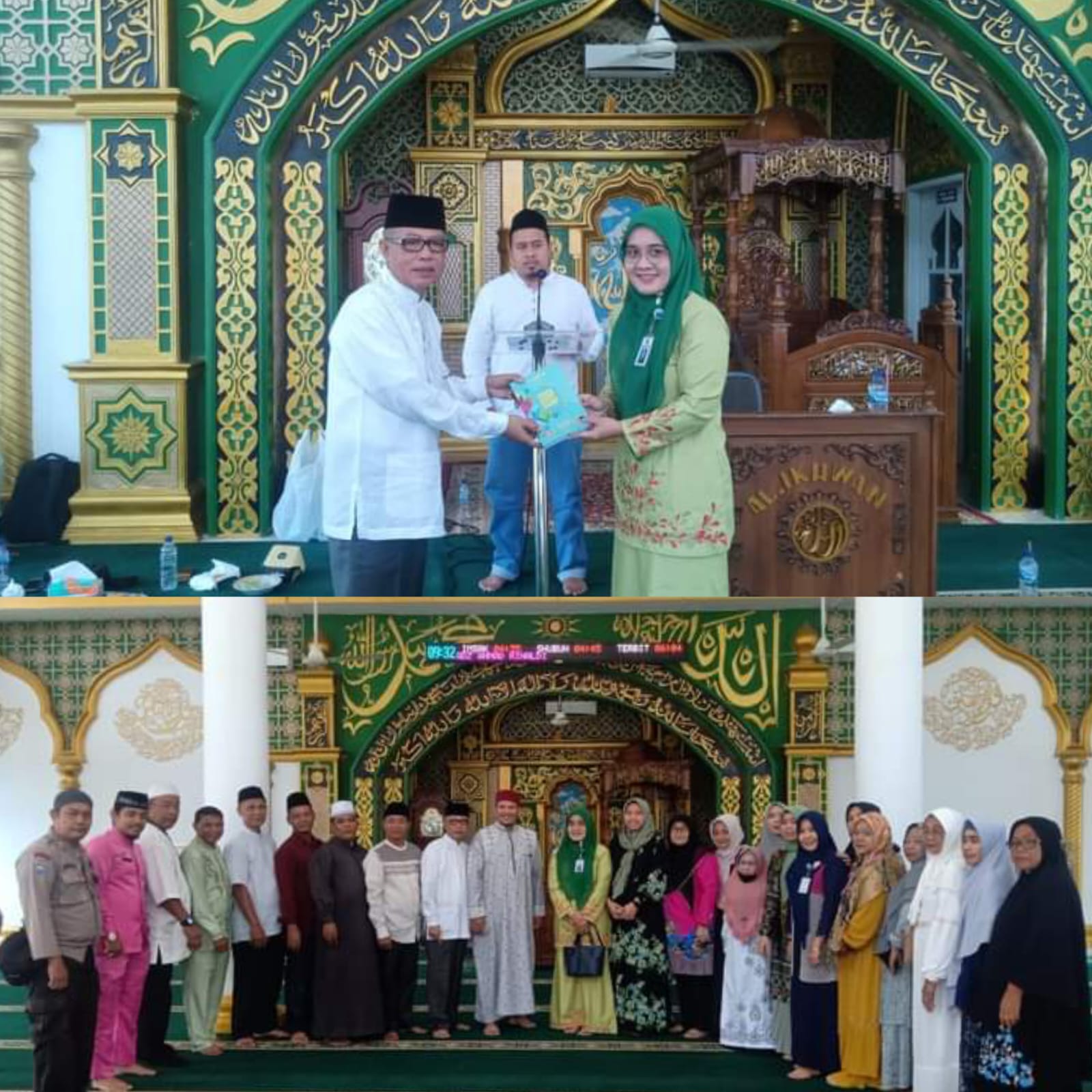 Pemcam Marpoyan Damai Serahkan Al - Quran Masjid Paripurna