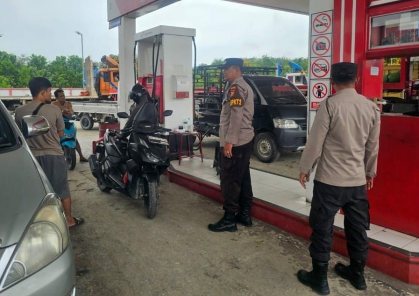 Polsek Bandar Sei Kijang Laksanakan Kegiatan Rutin Yang Ditingkatkan (KRYD) untuk Harkamtibmas Kepada Karyawan SPBU