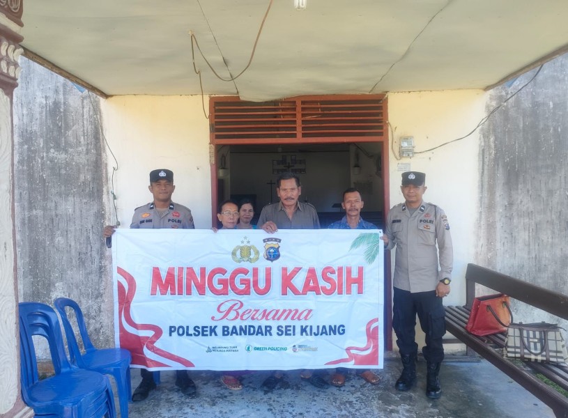 *Polsek Bandar Sei Kijang Laksanakan Ibadah Minggu Kasih Bersama Jemaat Gereja HKBP*