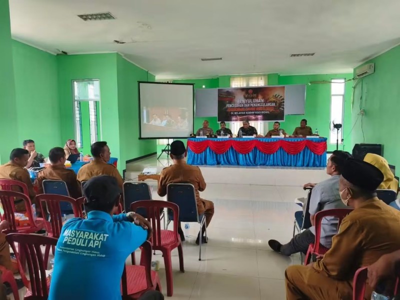 Kodim 0321/Rohil Dorong Sinergi Lintas Sektor Cegah Karhutla di Kubu