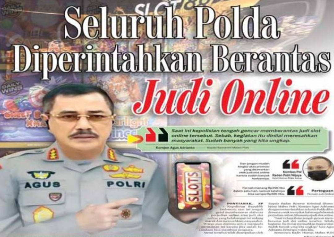 Seluruh Polda Diperintahkan Berantas Judi Online