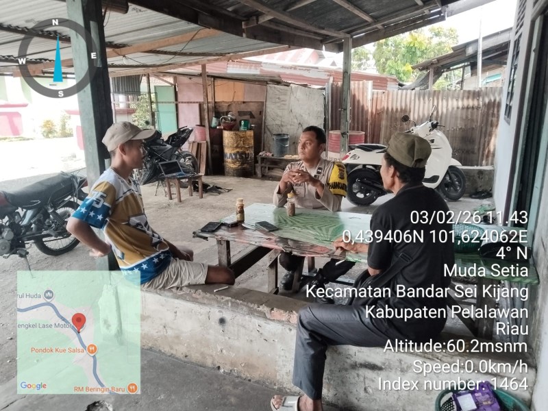 Polsek Bandar Seikijang Laksanakan Silaturahmi Cooling System dan Kepada Warga Untuk Menjaga Harkamtibmas