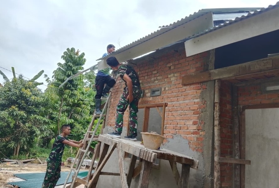 Satgas TMMD Kodim 0301/Pekanbaru Tunjukkan Dedikasi Nyata untuk Hunian Layak