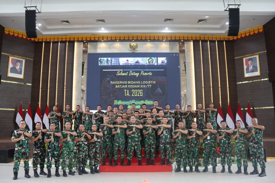 Samakan Persepsi dan Kesiapan, Rakernis Logistik Kodam XIX/TT Tahun 2026 Digelar