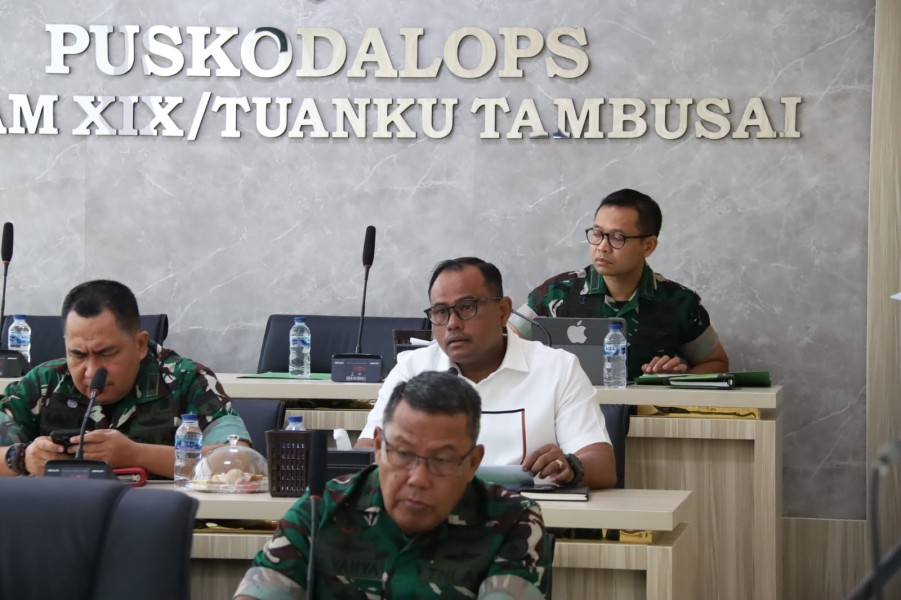 Kodam XIX Tuanku Tambusai Perkuat Kesiapsiagaan Karhutla, Pangdam Pimpin Langsung TFG Virtual