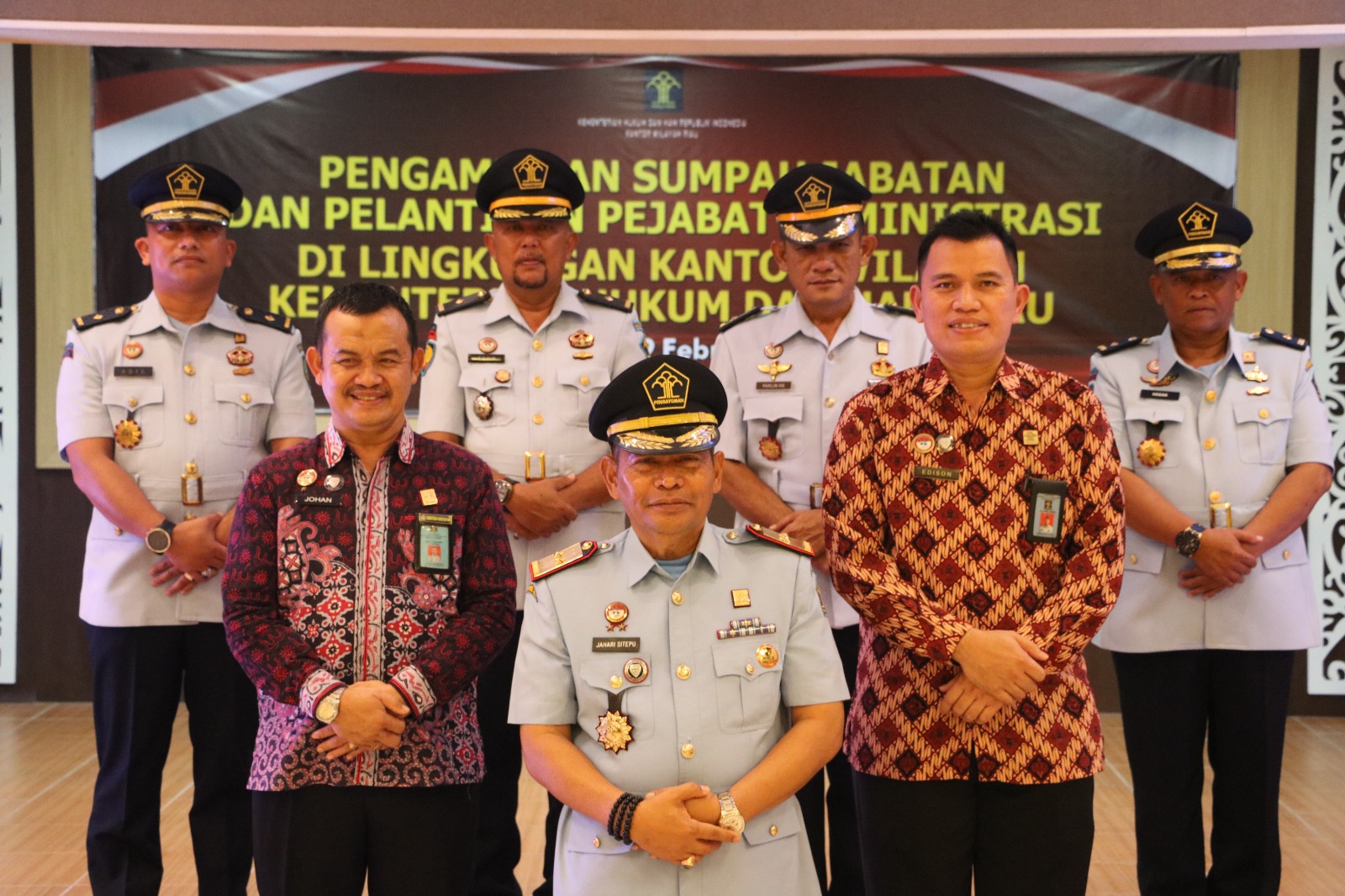 4 Pejabat Administrasi Dimutasi, Kakanwil Kemenkumham Riau Tekankan Hal Ini