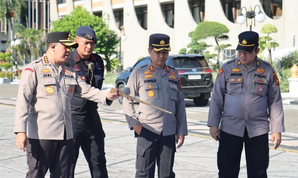Polresta Pekanbaru Gelar Tactical Floor Game Jelang Riau Bhayangkara Run 2025