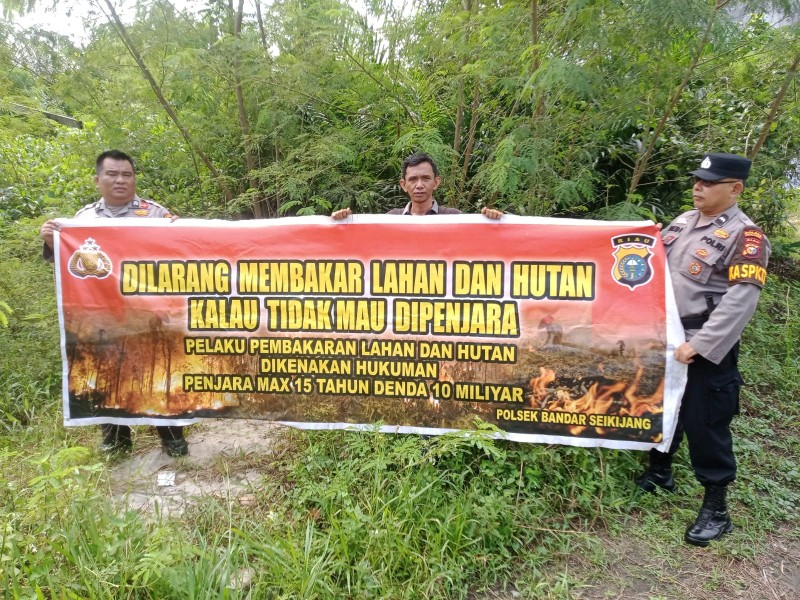 “Cegah Bencana Karhutla, Polsek Bandar Sei Kijang Kembali Laksanakan Patroli”