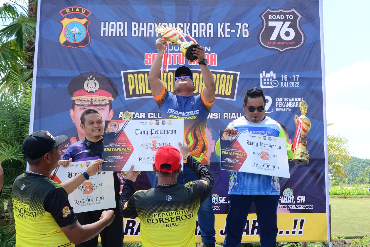 Tim Besutan Affandra Madema Raih Juara Umum Iven Sepatu Roda Kapolda Riau Cup