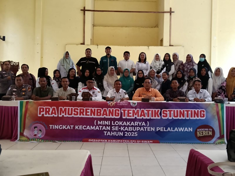 Pra Musrenbang Tematik Stunting Tingkat Kecamatan se-Kabupaten Pelalawan Tahun 2025, Kapolsek Bandar Sei Kijang diwakili oleh Aiptu Jerry Sabrizen
