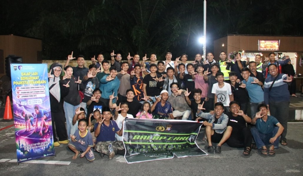 Polresta Pekanbaru Gelar Balap Lari Berkhidmat di Bukit Raya, Ajak Generasi Muda Isi Ramadhan dengan Kegiatan Positif