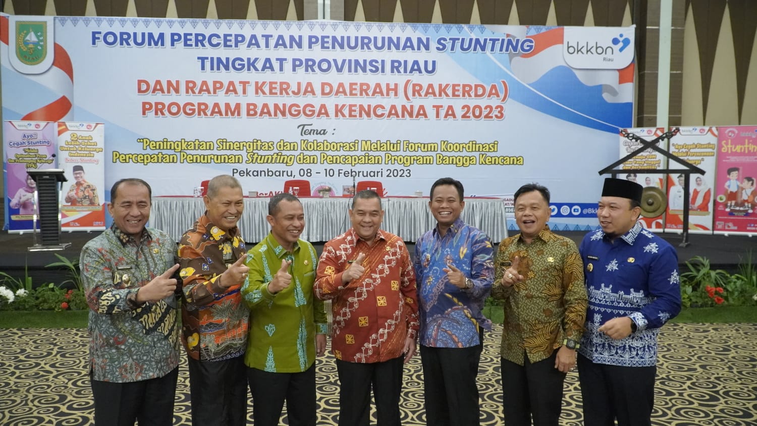 Wabup Rohil Hadiri Acara Forum Koordinasi Percepatan Penurunan Stunting Dan Rakerda Program Bangga Kencana Tingkat Provinsi Riau