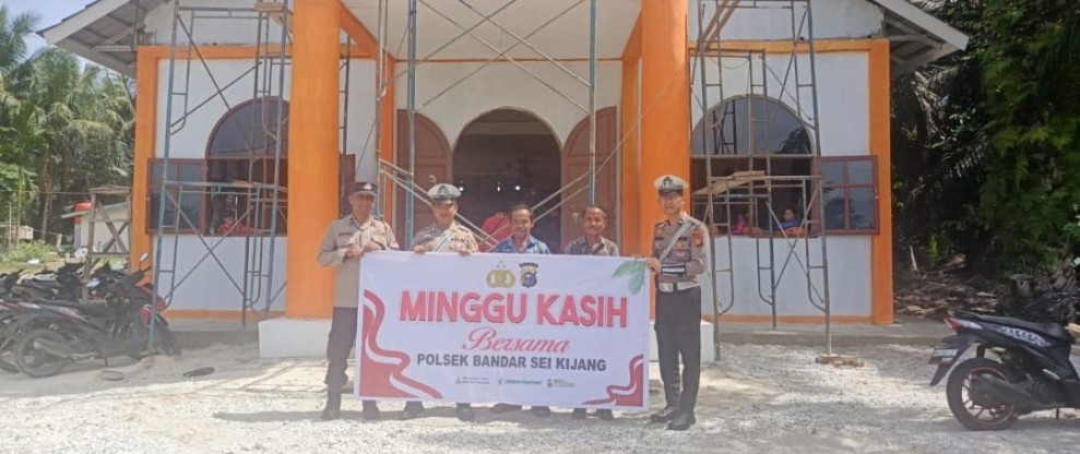 Polsek Bandar Sei Kijang Hadiri Ibadah Minggu Kasih GNKPI