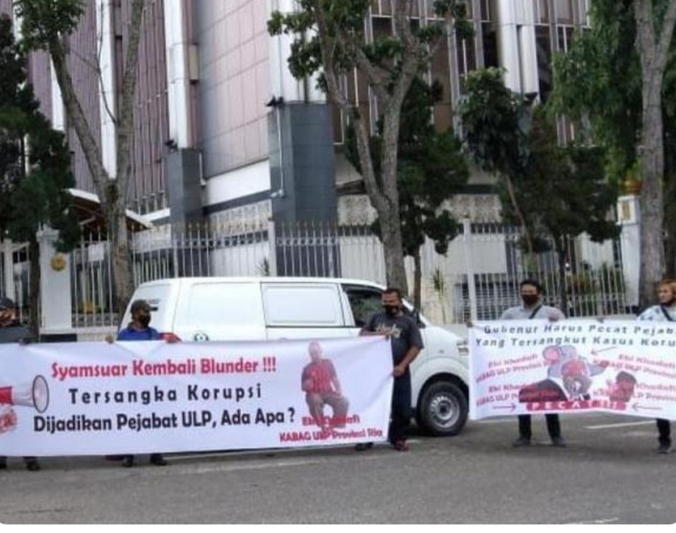 Mahasiswa Tuding Gubri Lakukan Blunder, Tersangka Korupsi Jabat Kabag ULP