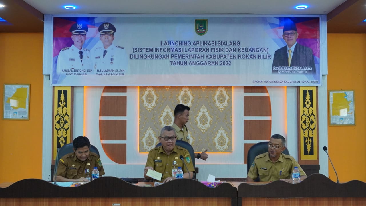 Sekda Rohil Launching Aplikasi Sialang