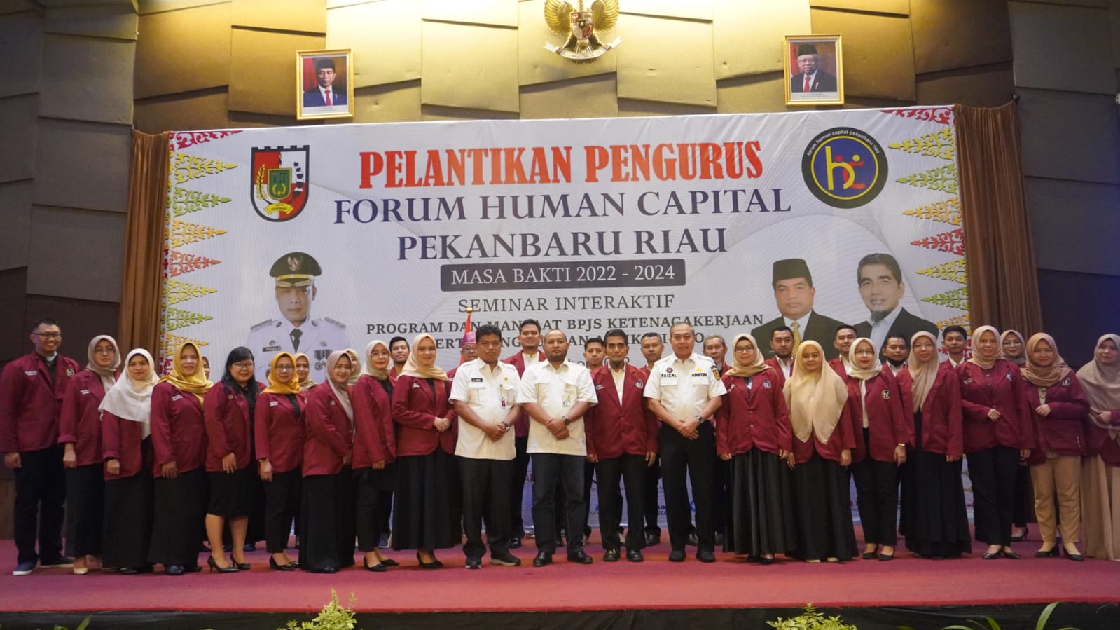 Wakili Wako Pekanbaru, Asisten I Syoffaizal Lantik Pengurus Forum Human Capital Pekanbaru Riau periode 2022-2024