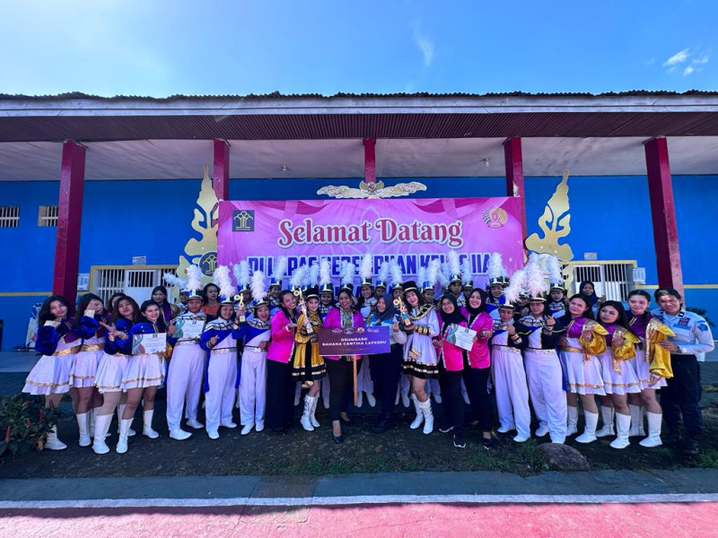Warga Binaan Lapas Perempuan Pekanbaru Raih Prestasi Juara Umum Dalam Perlombaan Pekanbaru Drum Marching Championship