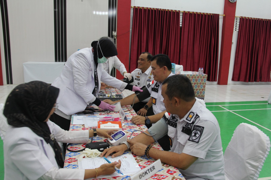 Lapas Pekanbaru Laksanakan Pemeriksaan Kesehatan dalam rangka memperingati HUT Pengayoman ke-79