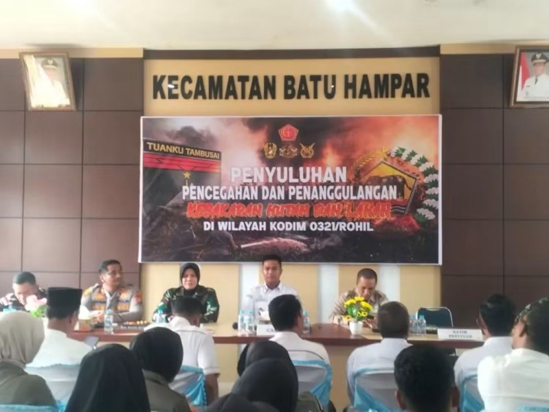 Kodim 0321/Rohil Dorong Sinergi Lintas Sektor dalam Pencegahan Karhutla di Batu Hampar