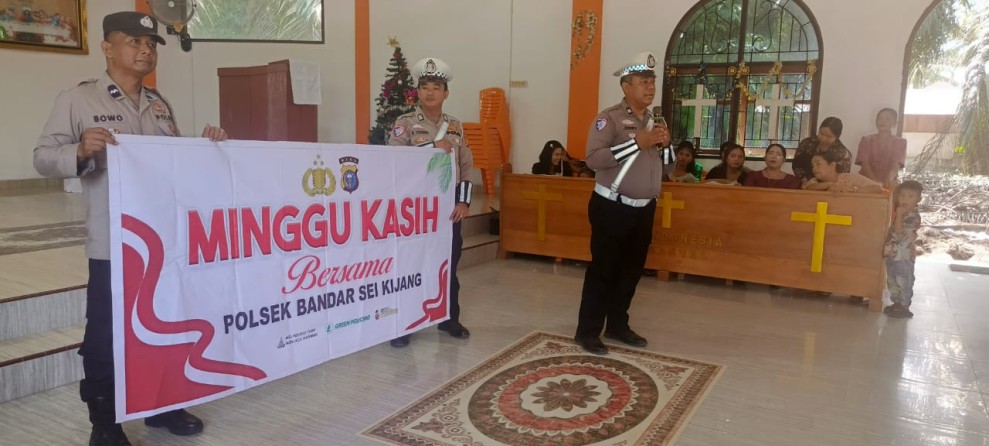 Polsek Bandar Sei Kijang dan Jemaat GNKPI Laksanakan Ibadah Minggu Kasih, Ciptakan Suasana Sejuk dan Kondusif