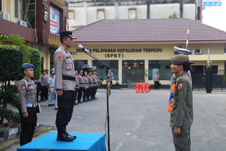 Polresta Pekanbaru Gelar Apel Pasukan Operasi Keselamatan Lancang Kuning 2026