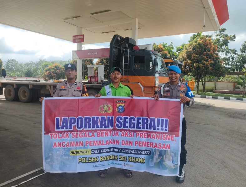 Polsek Bandar Sei Kijang Kembali Laksanakan Sosialisasi Menolak Premanisme di  Lintas Timur