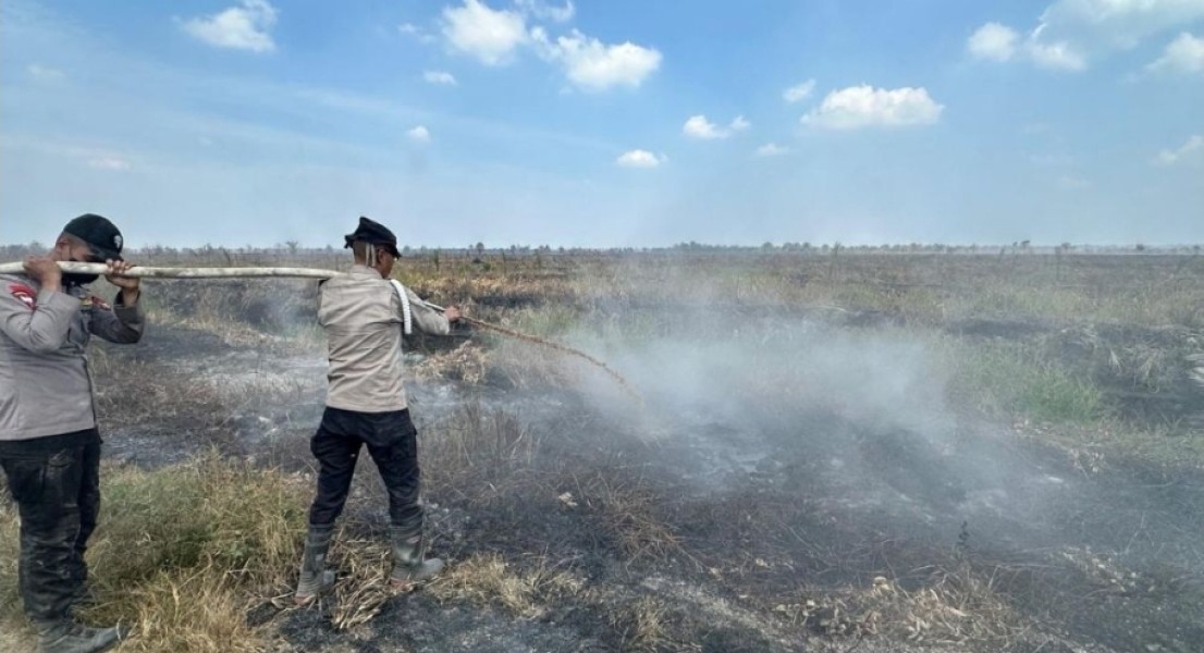 Ipda Donald Gugur Saat Bertugas Padamkan Karhutla di Rohil