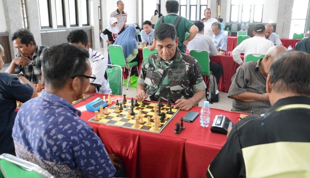 HUT TNI ke - 80 Riau Bersiap Jadi Tuan Rumah, Korem 031/ WB Gelar Pra Open Turnamen Catur Piala Panglima TNI