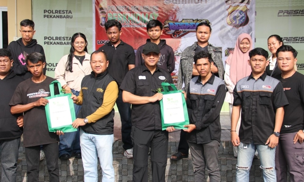 Polresta Pekanbaru Gelar Sabuk Kamtibmas Bertema SUNMORI, Libatkan Komunitas Motor Jaga Kondusifitas Kota
