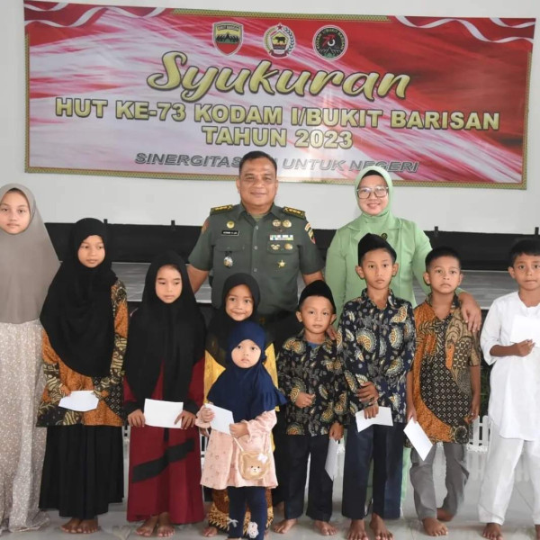Korem 031/WB Gelar Syukuran Sebagai Puncak Peringatan Hut Ke - 73 Kodam I/BB Tahun 2023